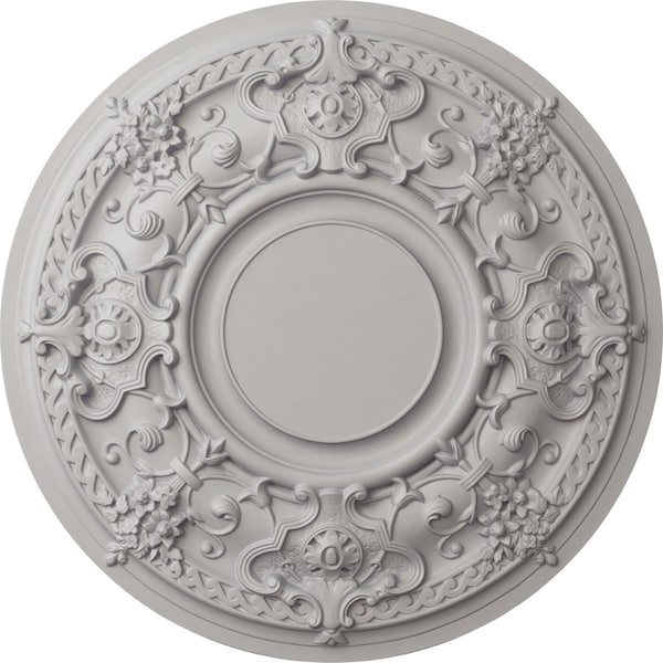Ekena Millwork Jackson Ceiling Medallion (Fits Canopies up to 13 1/2"), 32 3/4"OD x 2 1/2"P, Ultra Pure White CM32JAUWF - main